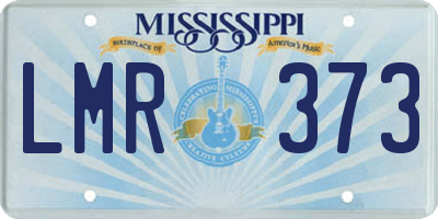 MS license plate LMR373