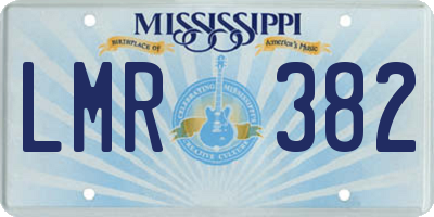 MS license plate LMR382