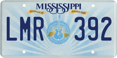 MS license plate LMR392
