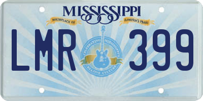 MS license plate LMR399