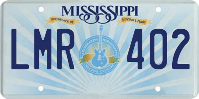 MS license plate LMR402