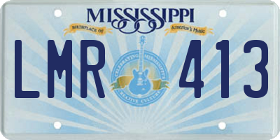 MS license plate LMR413