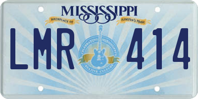 MS license plate LMR414