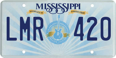 MS license plate LMR420