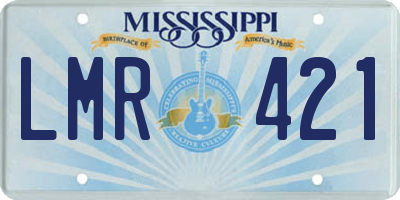 MS license plate LMR421