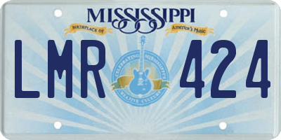 MS license plate LMR424