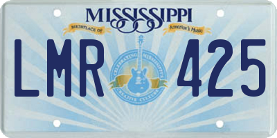 MS license plate LMR425