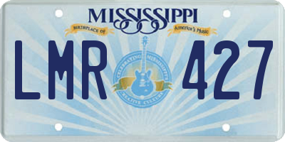 MS license plate LMR427