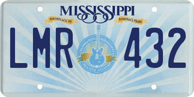 MS license plate LMR432