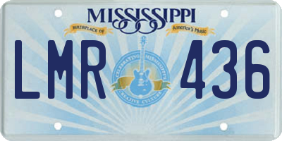 MS license plate LMR436