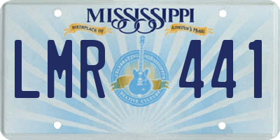 MS license plate LMR441