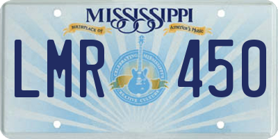 MS license plate LMR450