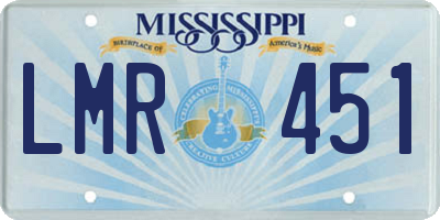 MS license plate LMR451
