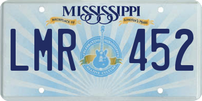 MS license plate LMR452