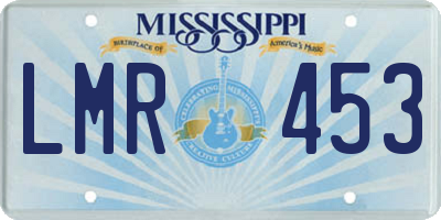 MS license plate LMR453