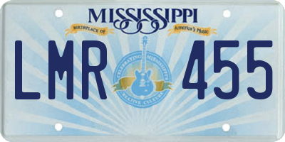 MS license plate LMR455
