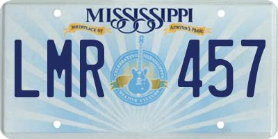 MS license plate LMR457