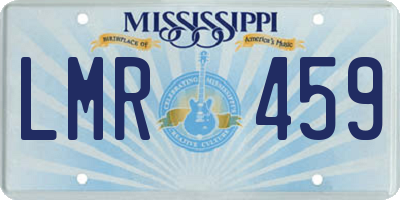 MS license plate LMR459