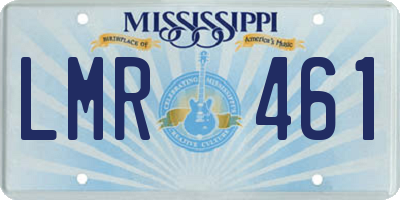 MS license plate LMR461