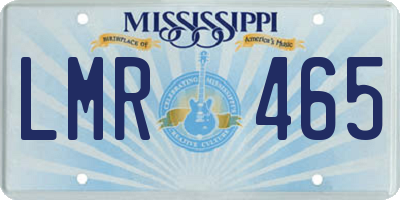 MS license plate LMR465
