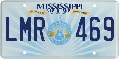 MS license plate LMR469