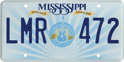 MS license plate LMR472
