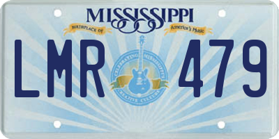 MS license plate LMR479