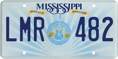 MS license plate LMR482