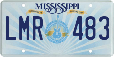 MS license plate LMR483