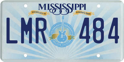 MS license plate LMR484