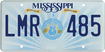 MS license plate LMR485
