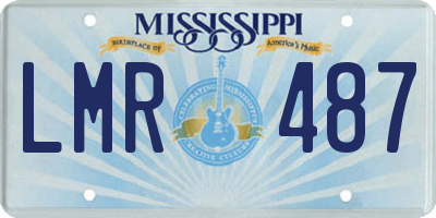 MS license plate LMR487