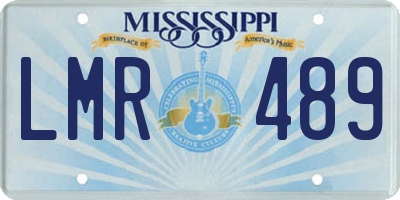 MS license plate LMR489