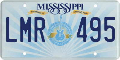 MS license plate LMR495