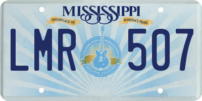 MS license plate LMR507