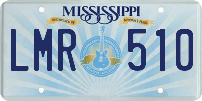MS license plate LMR510
