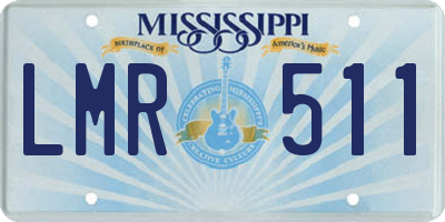 MS license plate LMR511