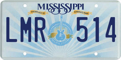 MS license plate LMR514