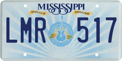 MS license plate LMR517