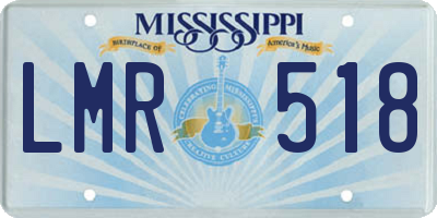MS license plate LMR518