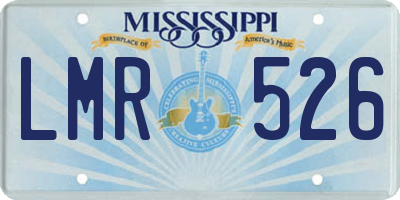 MS license plate LMR526