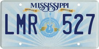 MS license plate LMR527