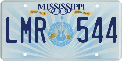 MS license plate LMR544