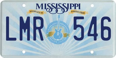 MS license plate LMR546
