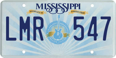 MS license plate LMR547