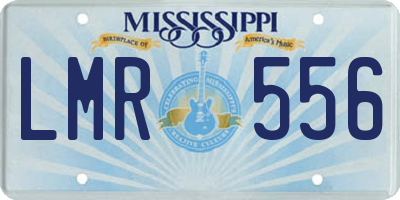 MS license plate LMR556