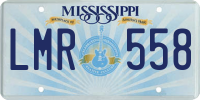 MS license plate LMR558