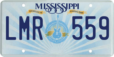 MS license plate LMR559