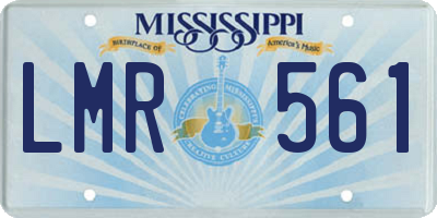 MS license plate LMR561