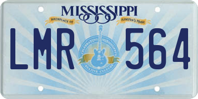 MS license plate LMR564